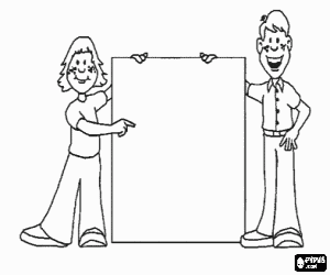 Coloriage Une carte-cadeau pour le père