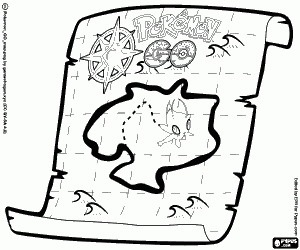 Coloriage Une carte sur Pokemon Go