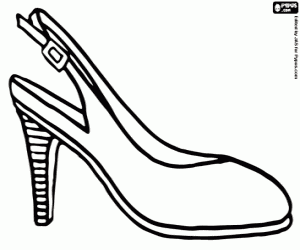 Coloriage Une chaussure pour femmes