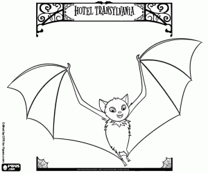 Coloriage Une chauve-souris du comte Dracula