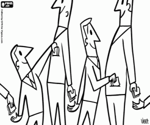 Coloriage Une chaîne de corruption