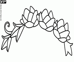 Coloriage Une couronne de fleurs