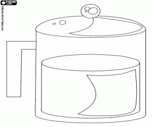 Coloriage Une cruche en plastique pour l'avion