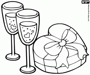 Coloriage Une célébration de la Saint-Valentin