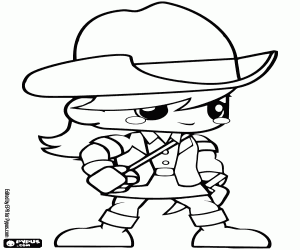 Coloriage Une exploratrice comme Indiana Jones