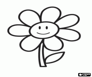 Coloriage Une fleur, cadeau pour maman