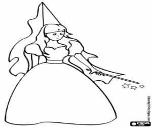 Coloriage Une fée triste