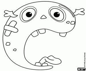 Coloriage Une gueule monstrueuse, la lettre C