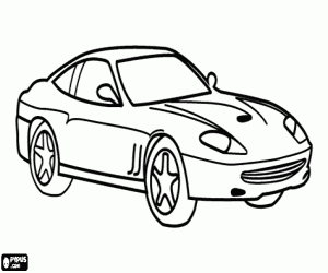 Coloriage Une luxueuse Ferrari Maranello