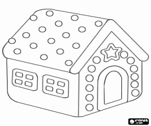 Coloriage Une maison en pain d'épice