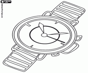 Coloriage Une montre analogique