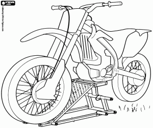 Coloriage Une moto de motocross