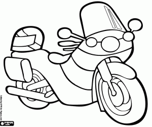 Coloriage Une moto de sport routier