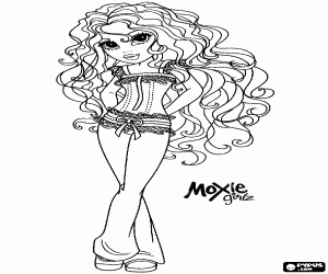 Coloriage Une Moxie Girlz habillés décontracté