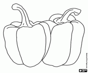 Coloriage Une paire de poivrons