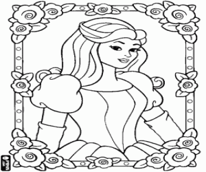 Coloriage Une peinture avec la princesse