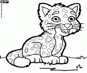 Coloriage Une petite jaguar