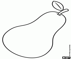 Coloriage Une poire, un dessin simple