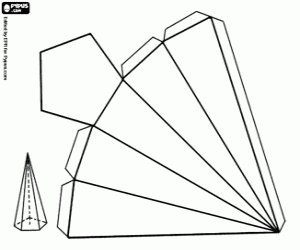 Coloriage Une pyramide à cinq