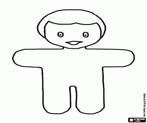 Coloriage Une simple poupée à habiller