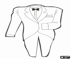 Coloriage Une tenue élégante pour homme