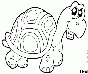 Coloriage Une tortue de terre