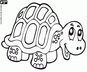 Coloriage Une tortue du désert
