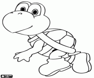 Coloriage Une tortue Koopa Troopa