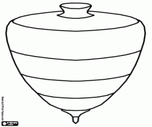 Coloriage Une toupie, un jouet populaire