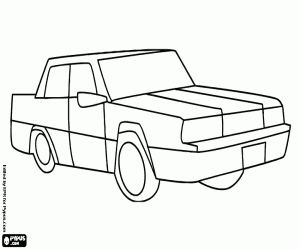Coloriage Une voiture américaine typique