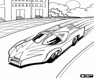 Coloriage Une voiture rapide de Hot Wheels