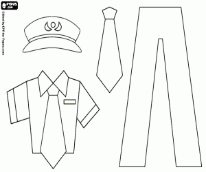 Coloriage Uniforme de pilote d’avion