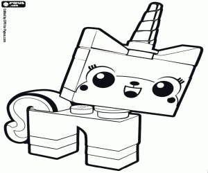 Coloriage Unikitty, la Licorne de Lego