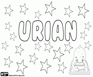 Coloriage Urian, nom pour garçon