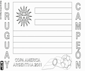 Coloriage Uruguay, Copa America 2011