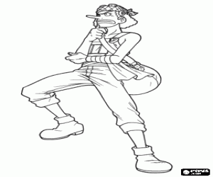 Coloriage Usopp, pirate de One Piece