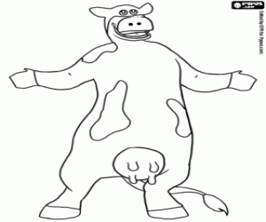 Coloriage La vache laitière Otis