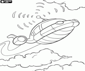 Coloriage Vaisseau spatial Little Einsteins