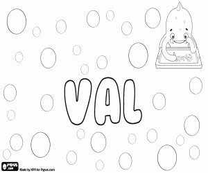 Coloriage Val, diminutif