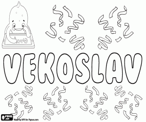 Coloriage Vekoslav, nom slave