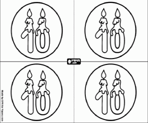 Coloriage Venir à ma fête dix ans