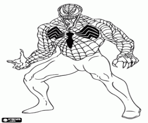 Coloriage Venom, ennemi de Spiderman