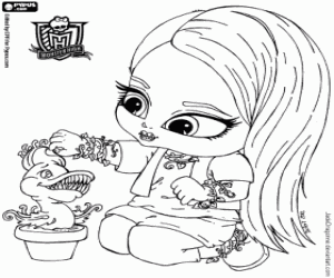 Coloriage Venus McFlytrap, Monster High Baby