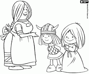 Coloriage Vicky, Ylvi et Ylva