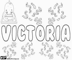 Coloriage Victoria, nom de femme