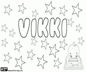 Coloriage Vikki, variante de Vicky