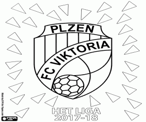Coloriage Viktoria Plzen, HET Ligue 2017-2018