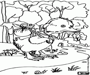 Coloriage Le vilain petit canard commence son aventure