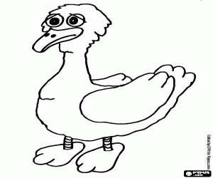 Coloriage Le vilain petit canard est très triste