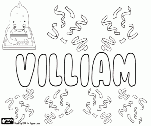Coloriage Villiam, nom nordique